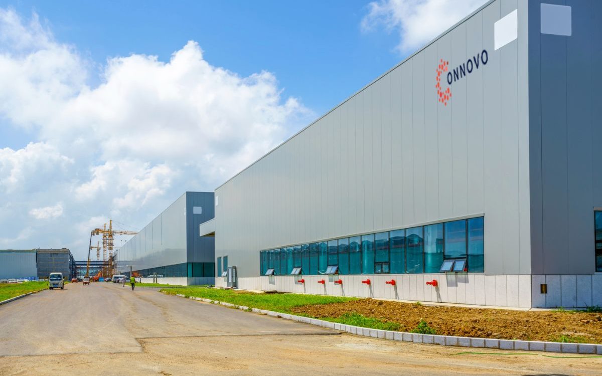 Onnovo industrial manufacturing facility building with modern infrastructure and warehouse exterior
